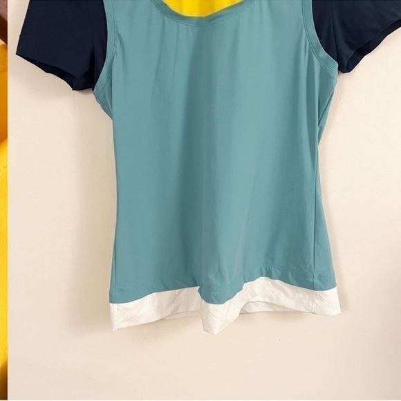 No Ka’OI Yoga Short Sleeve Workout Top Colorblock Racerback Size 1 (Small) - Picture 4 of 8